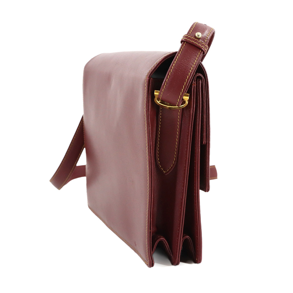 Must Line Shoulder Bag Leather Bordeaux Purse