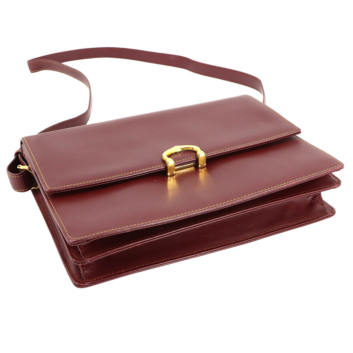 Must Line Shoulder Bag Leather Bordeaux Purse