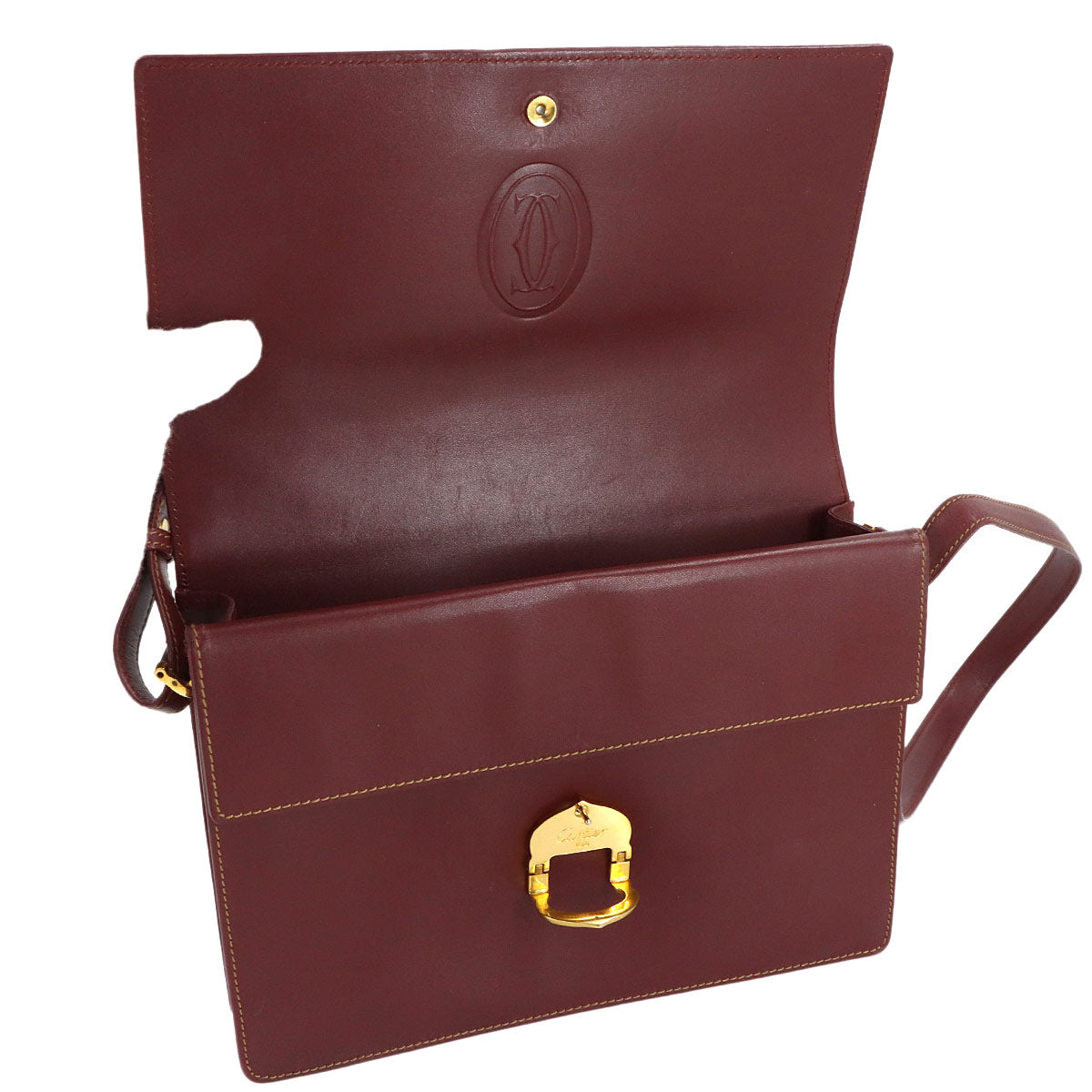 Must Line Shoulder Bag Leather Bordeaux Purse