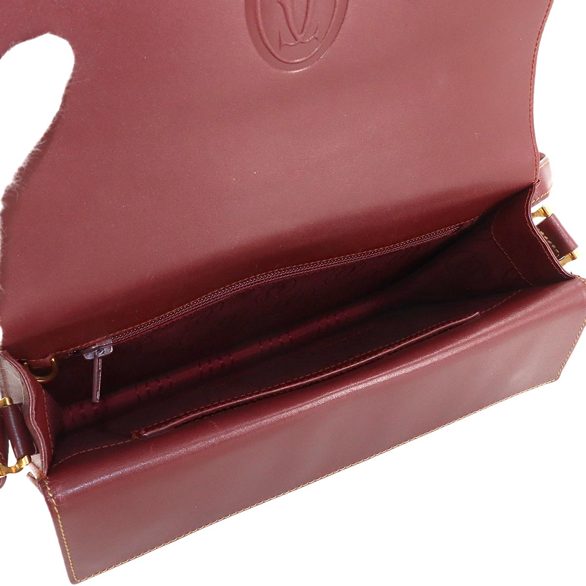 Must Line Shoulder Bag Leather Bordeaux Purse