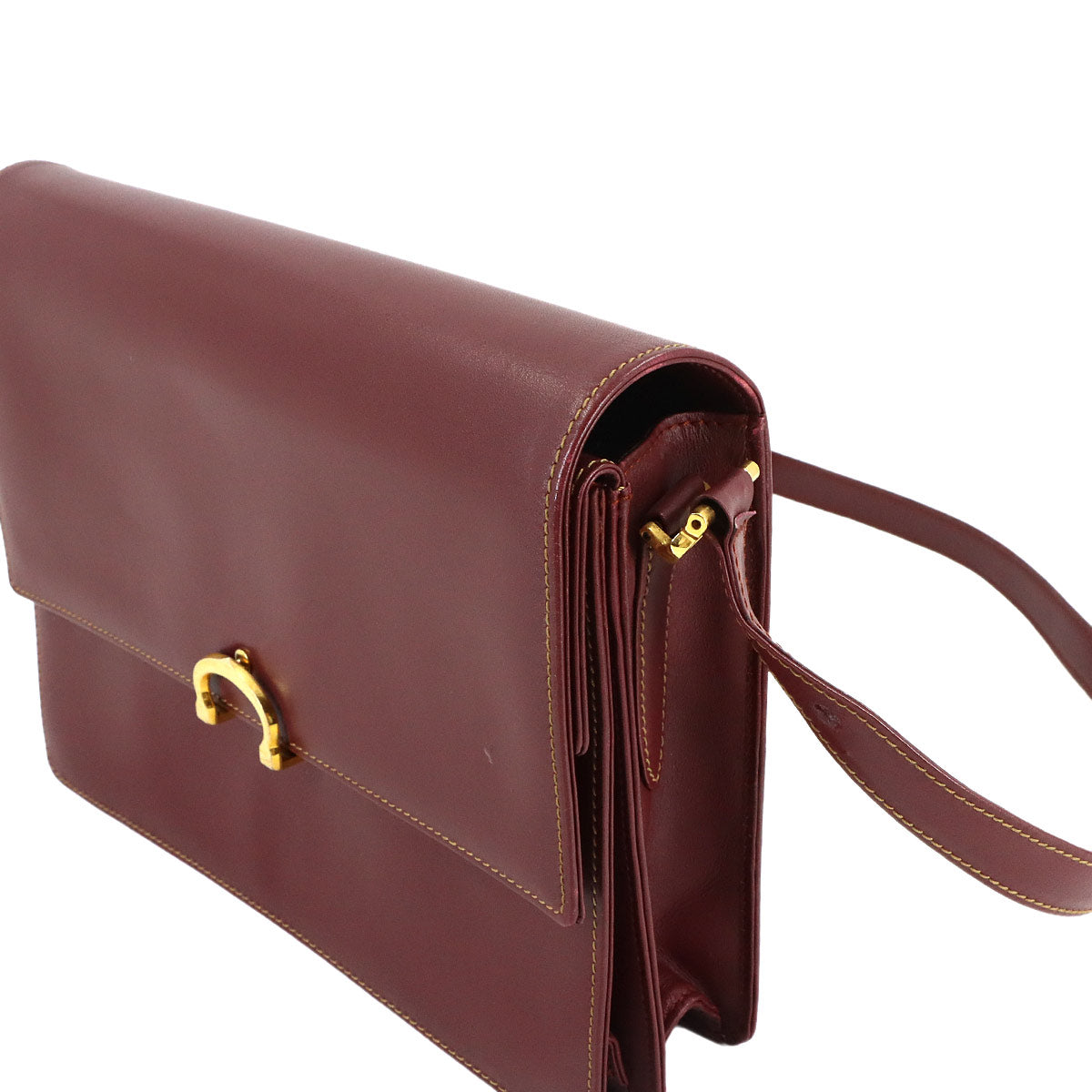 Must Line Shoulder Bag Leather Bordeaux Purse