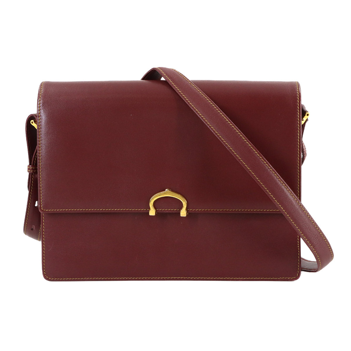 Must Line Shoulder Bag Leather Bordeaux Purse