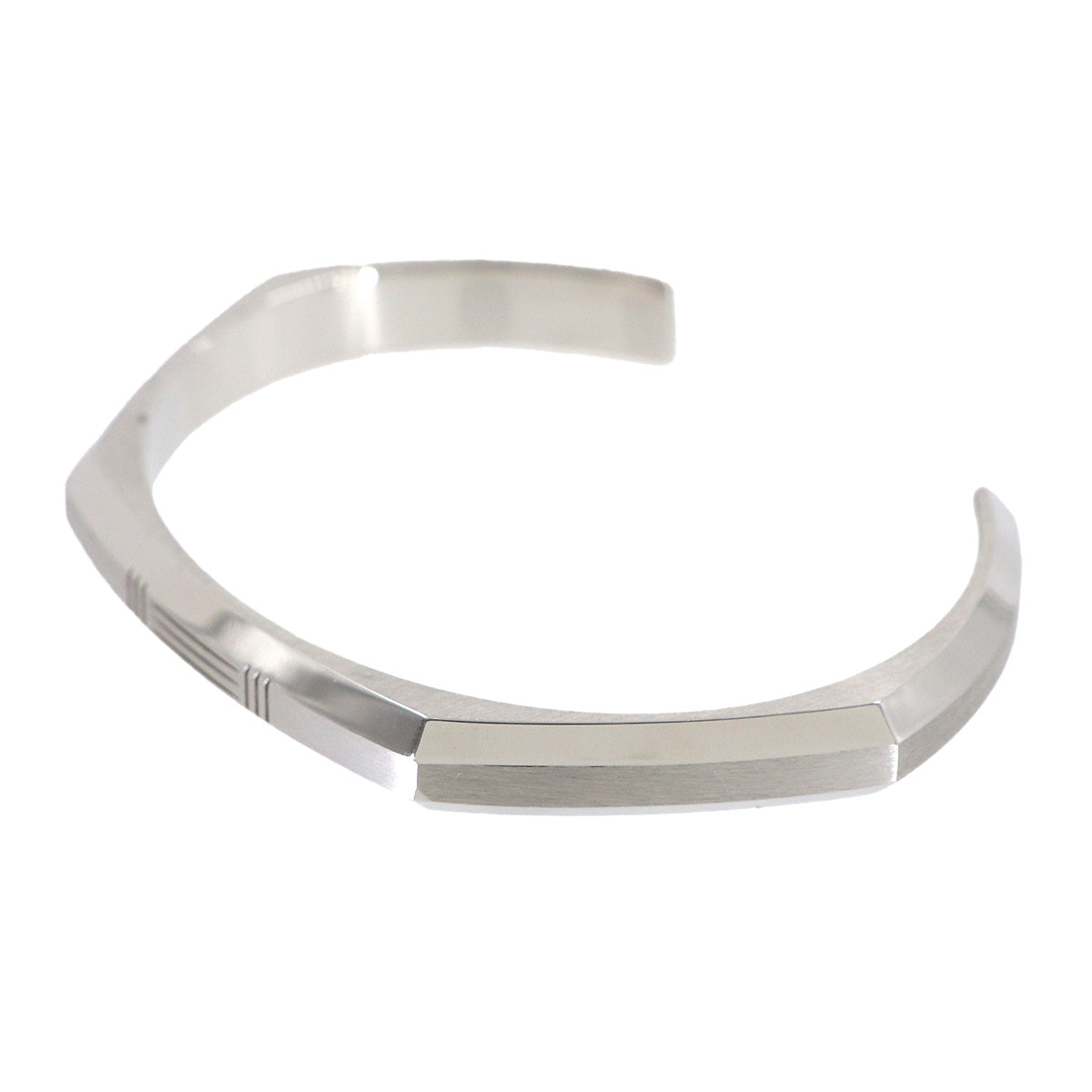 HERMES Toolbox Bangle Bracelet Accessory Silver T4