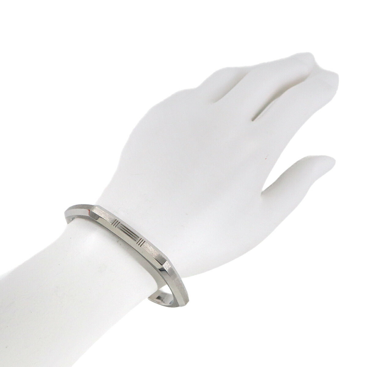 HERMES Toolbox Bangle Bracelet Accessory Silver T4
