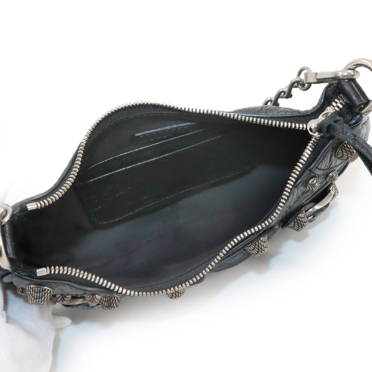 Le Cagole Mini Chain Hand Shoulder Bag Bkack 695814