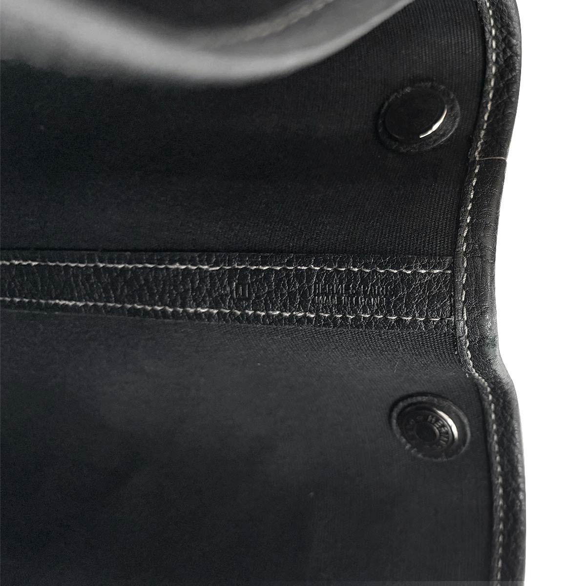 Garden Party PM Tote Bag Toile Officier Leather Black