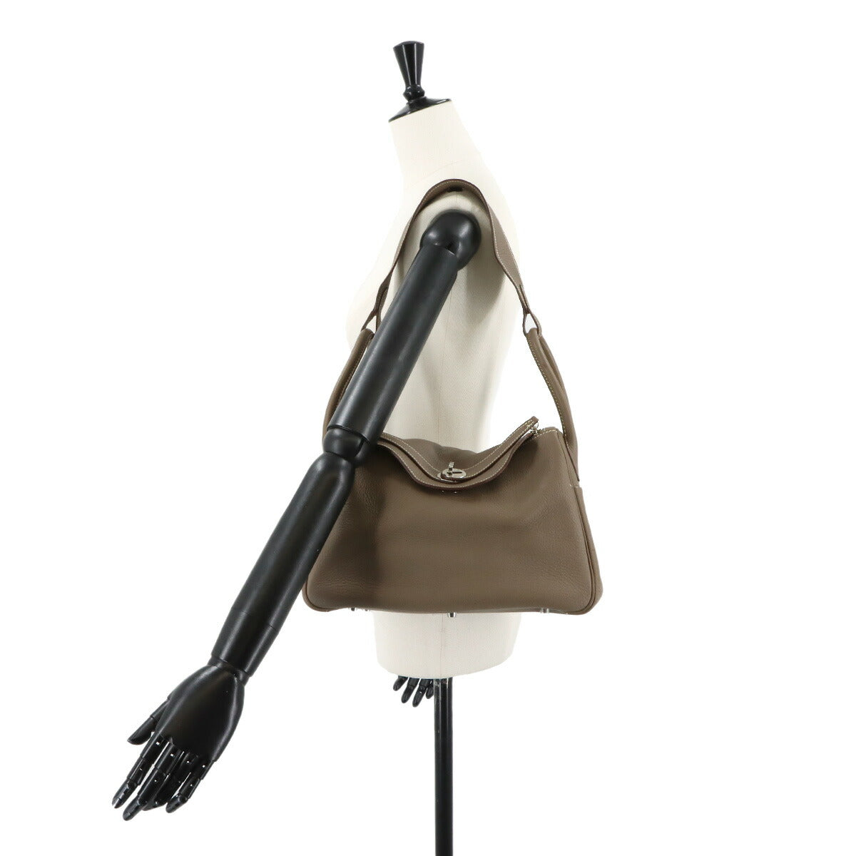 Lindy 30 2way Hand Shoulder Bag Taurillon Clemence Etoupe