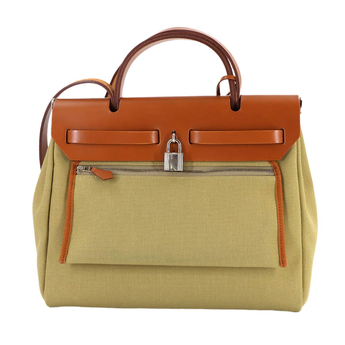 Her Bag Zip Retourne 31 PM Hand Shoulder Bag Toile Militaire