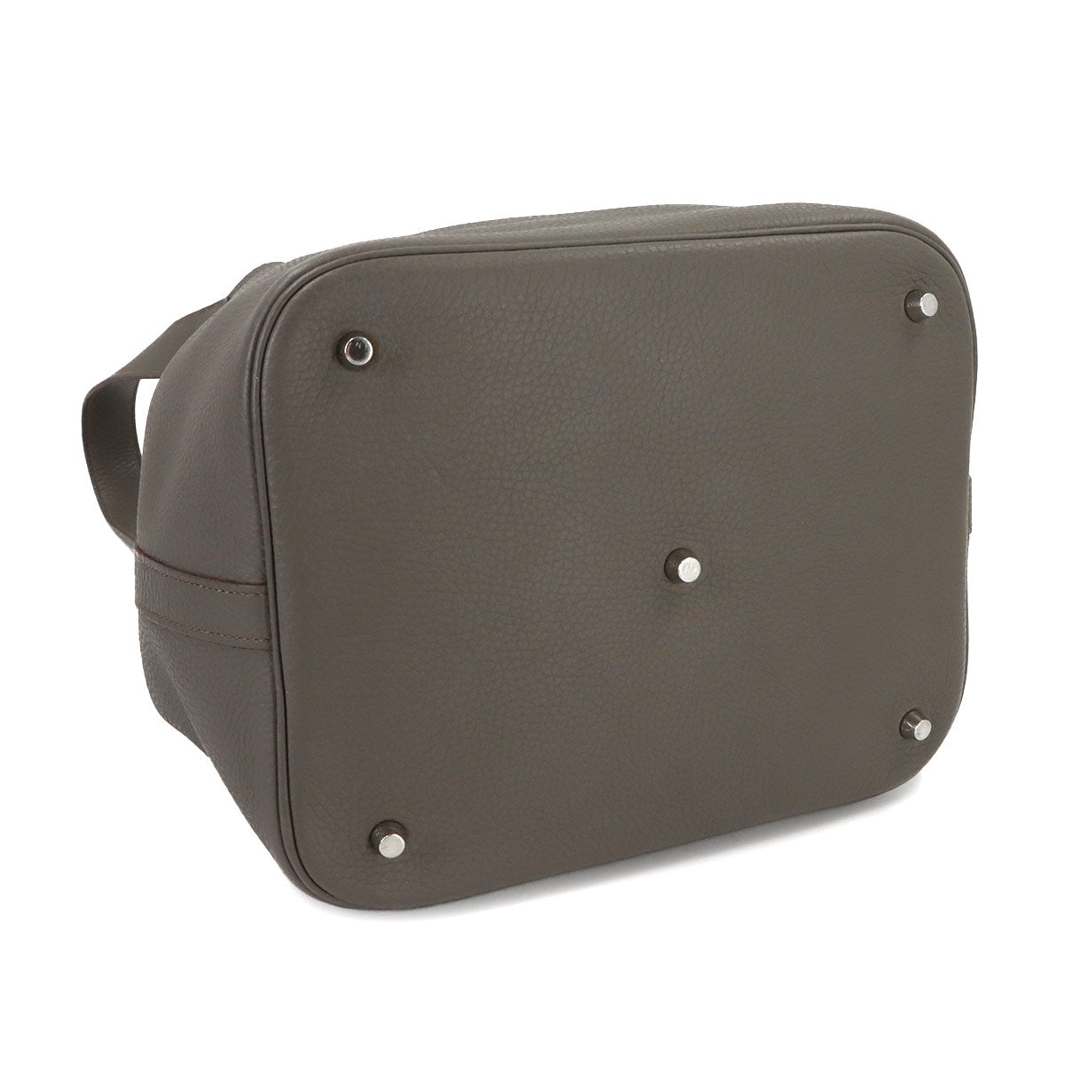 Picotin Lock GM Hand Bag Taurillon Clemence Etain Purse