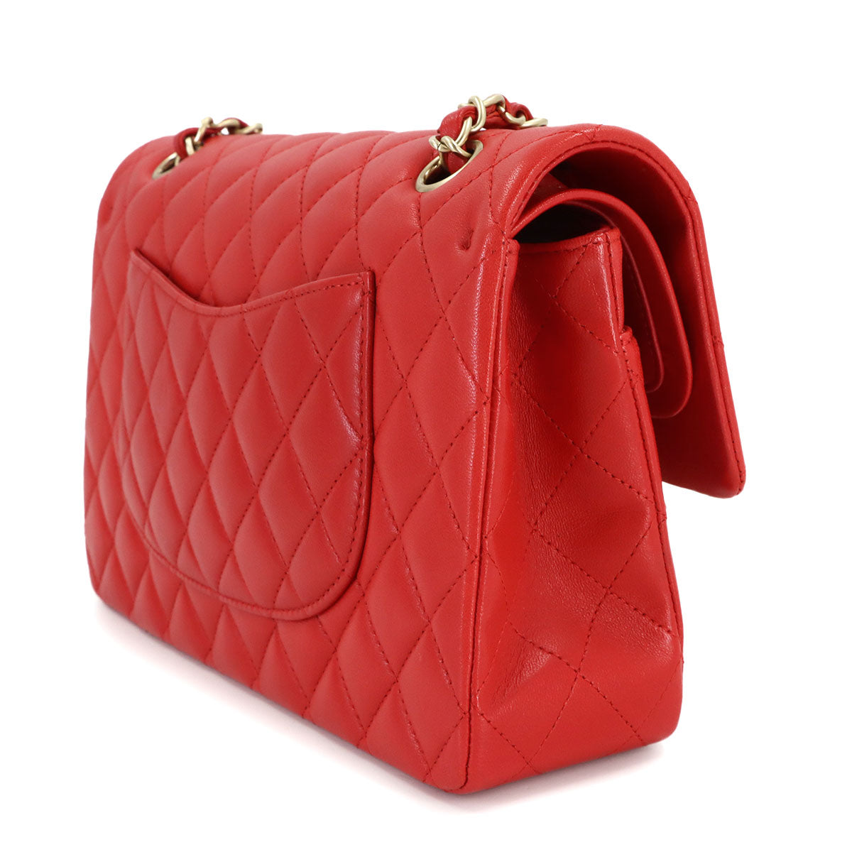 Matelasse 25 Chain Shoulder Bag Leather Red A01112 11.12