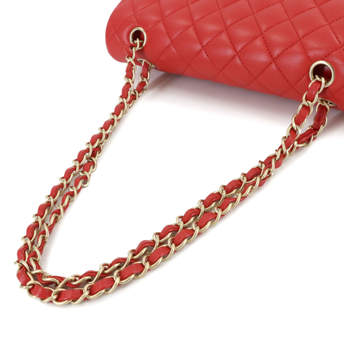 Matelasse 25 Chain Shoulder Bag Leather Red A01112 11.12
