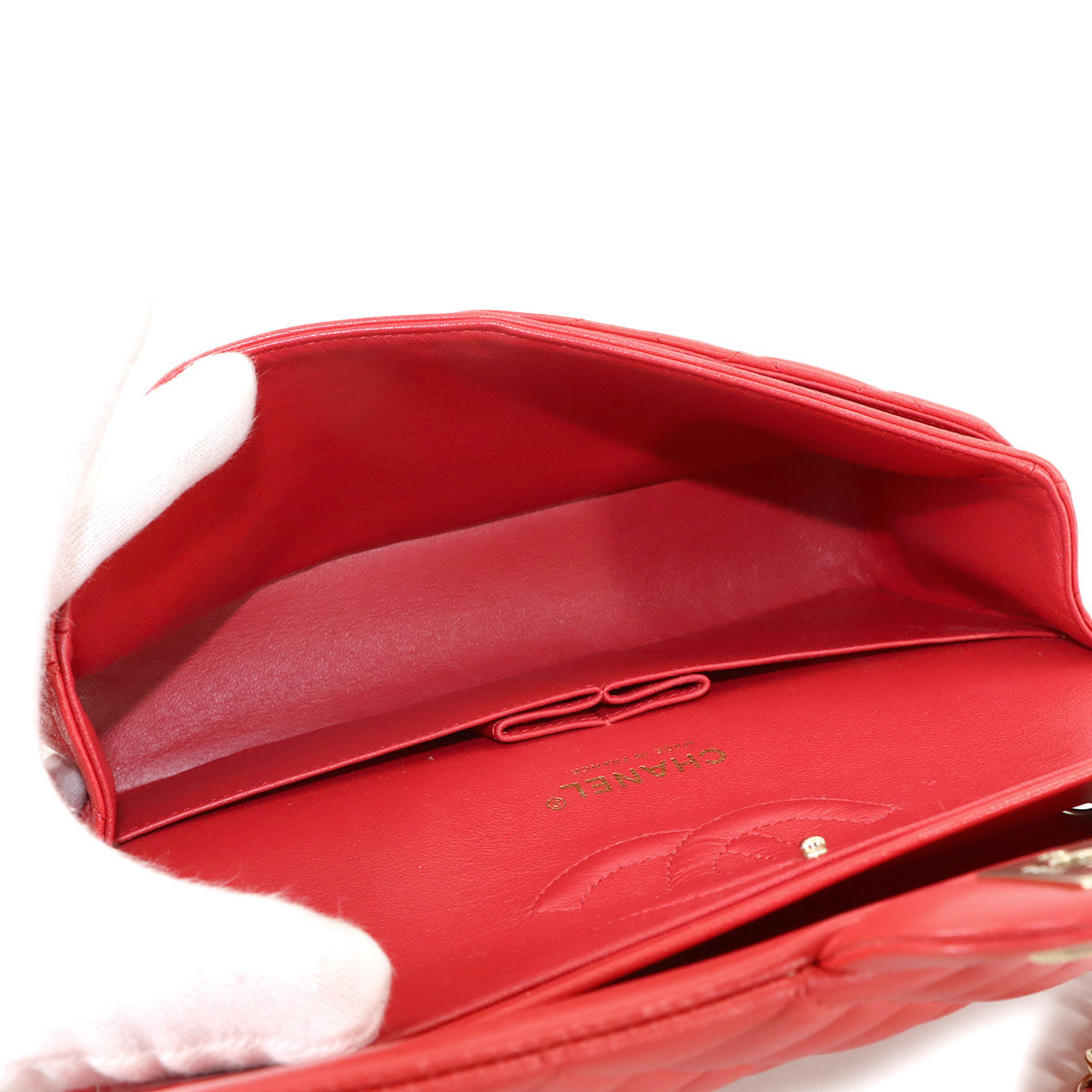 Matelasse 25 Chain Shoulder Bag Leather Red A01112 11.12