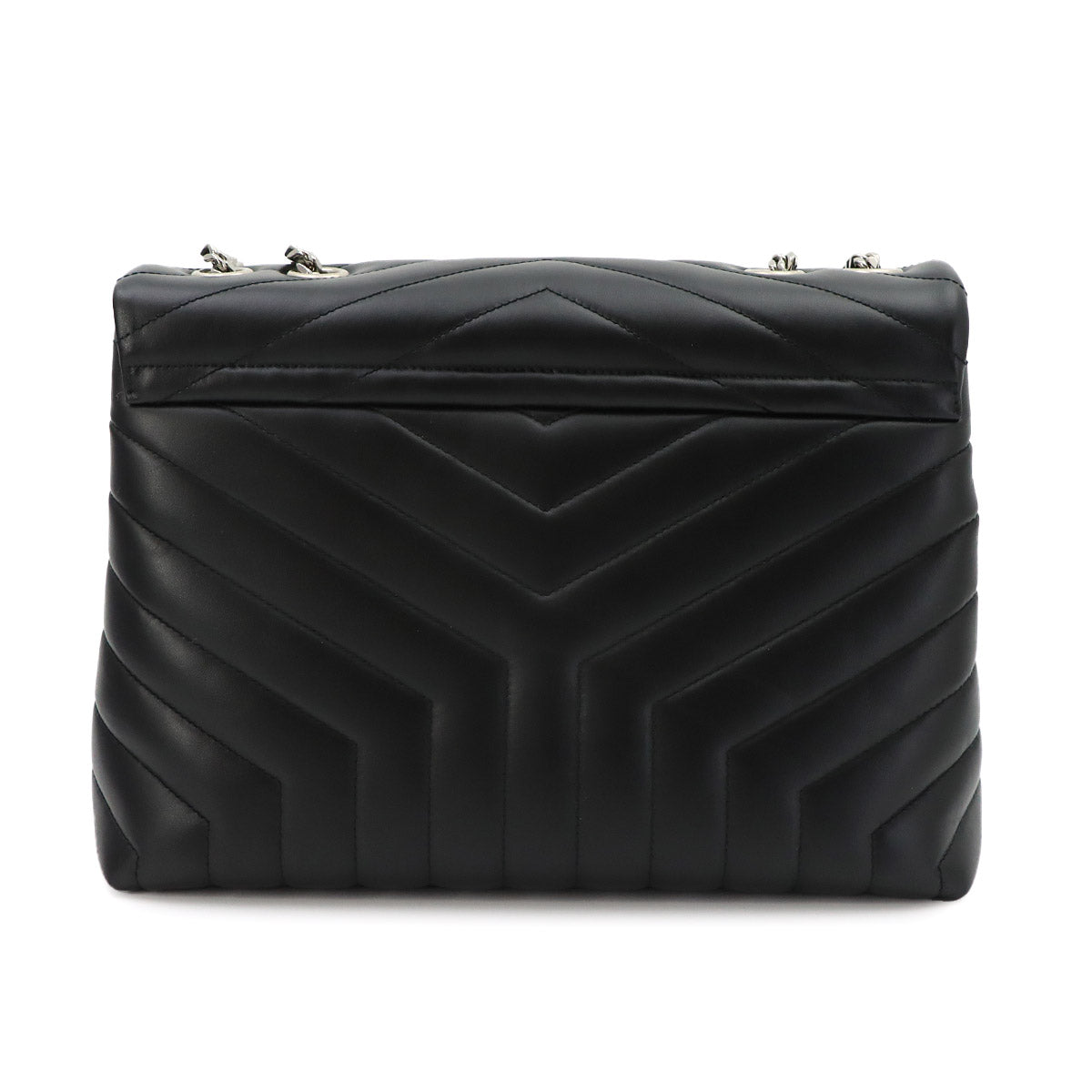 Loulou Medium Chain Shoulder Bag Leather Black 574946