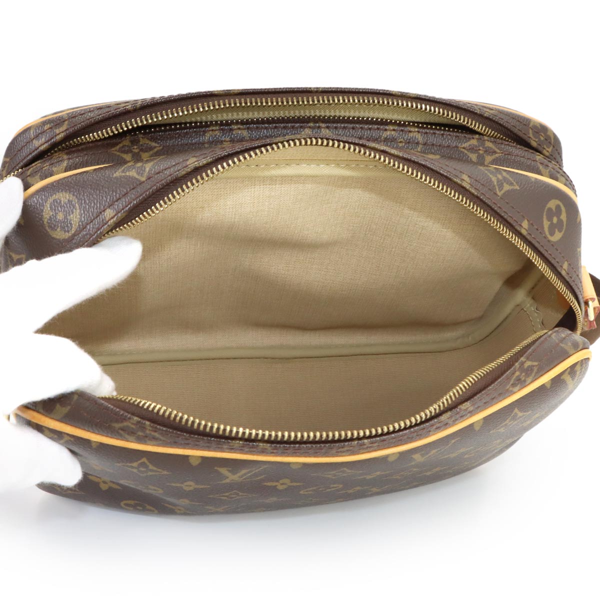 Monogram Reporter PM Shoulder Bag Brown M45254 Purse
