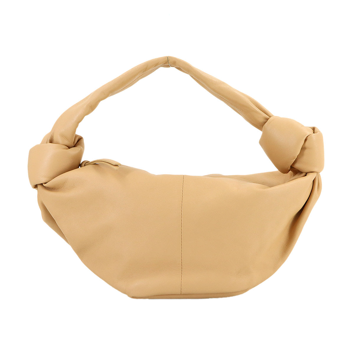 Double Knot Hand Bag Leather Beige 629635 Purse