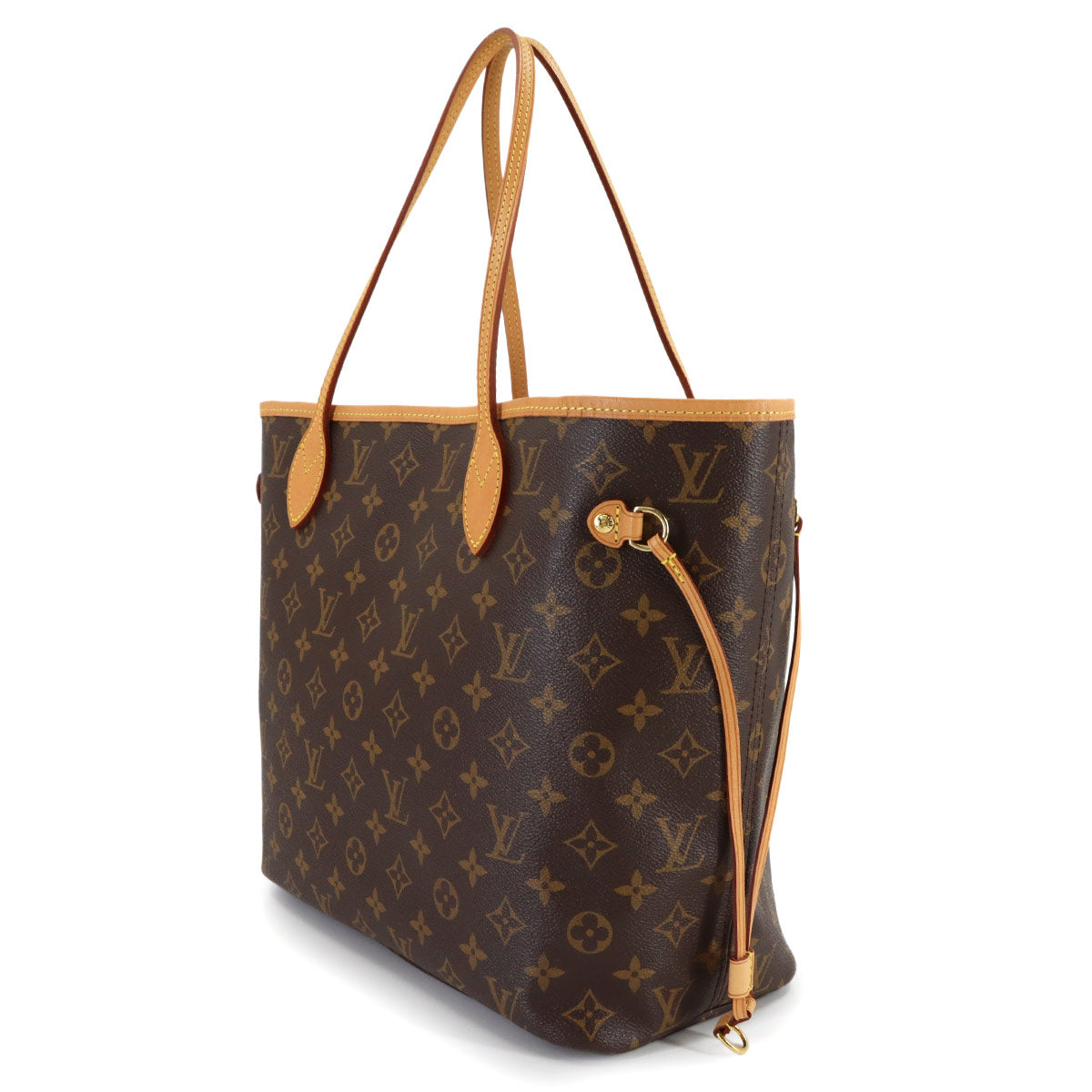 Monogram Neverfull MM Tote Bag Brown Cerise M41177