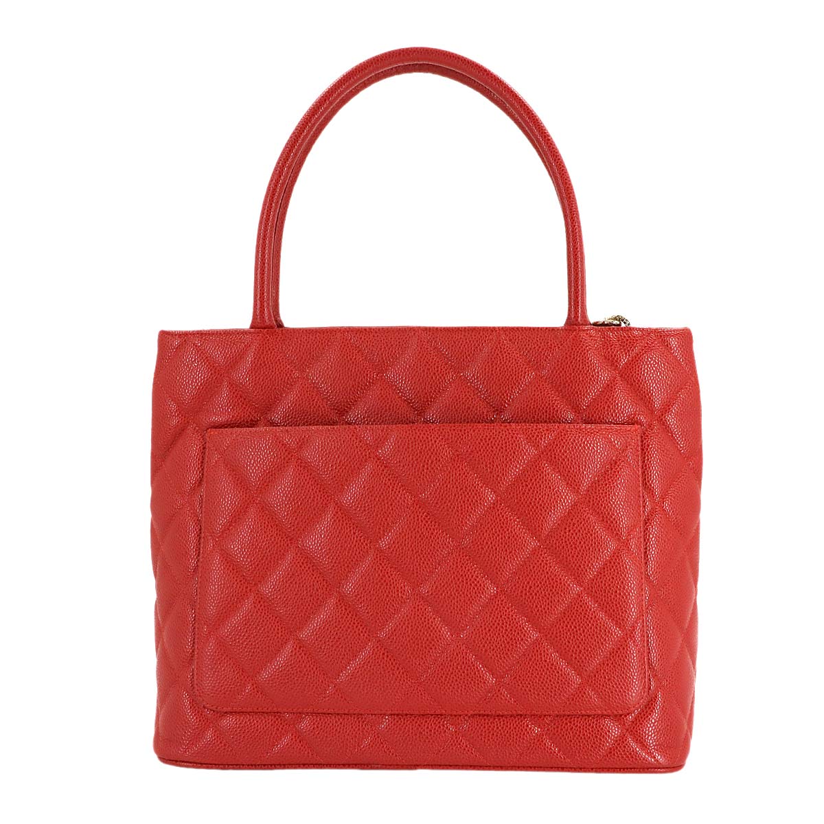 Medallion Tote Bag Leather Red A01804 Coco Logos