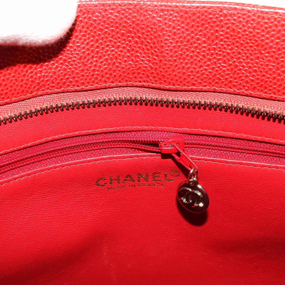 Medallion Tote Bag Leather Red A01804 Coco Logos