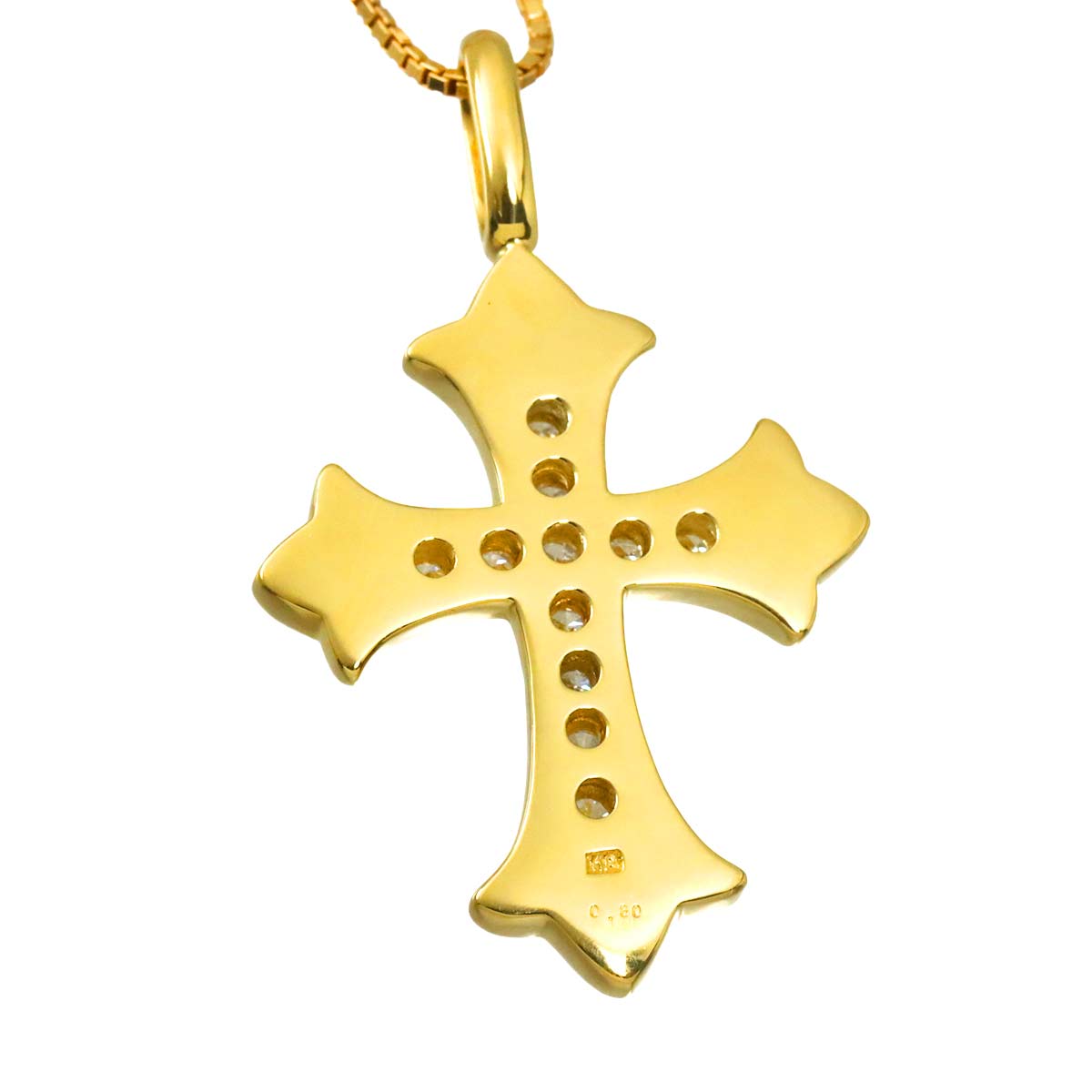 Diamond 0.80ct Necklace 18K YG Yellow Gold 750