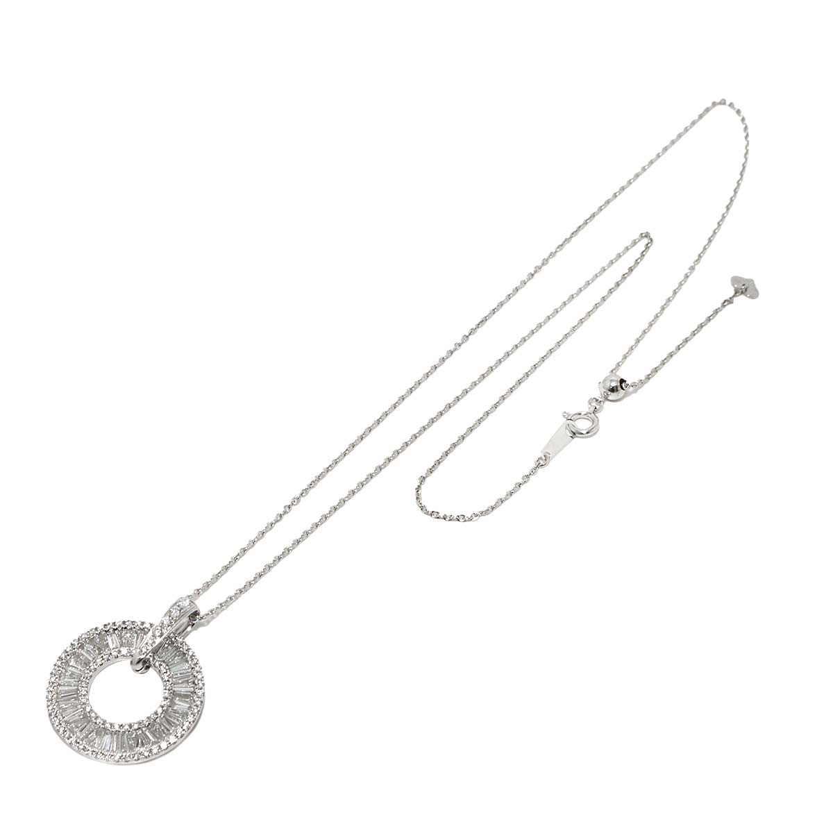 Diamond 1.85ct Necklace 18K WG White Gold 750