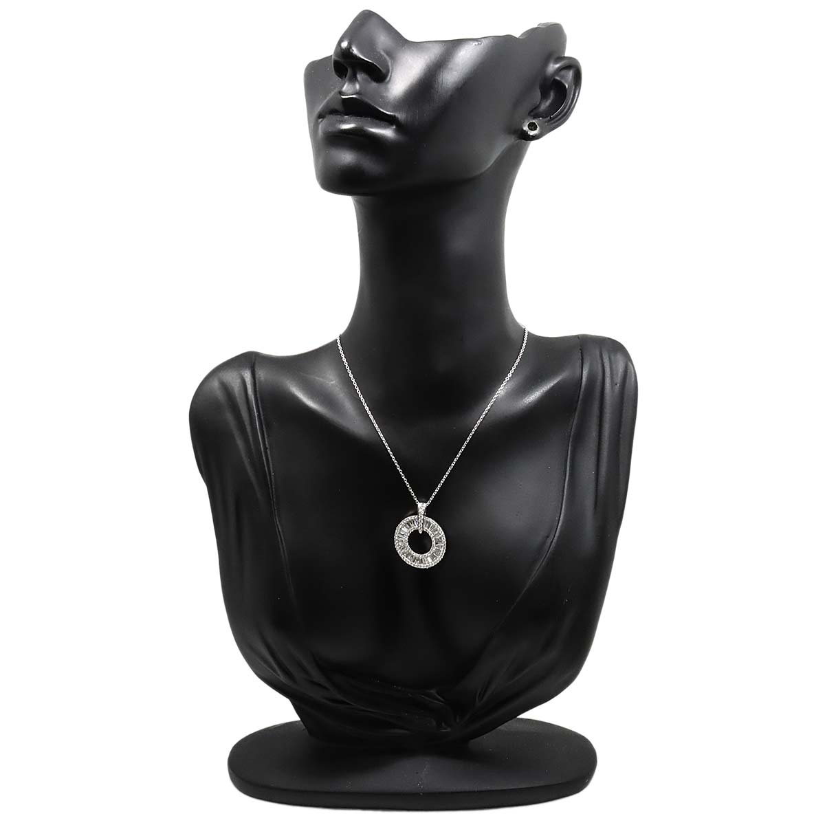 Diamond 1.85ct Necklace 18K WG White Gold 750