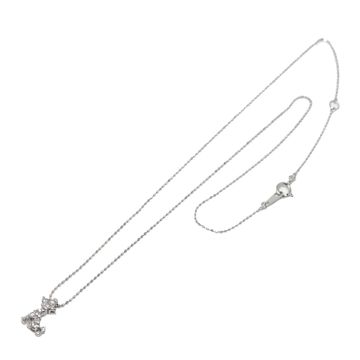 Diamond 0.18ct Necklace 18K WG White Gold 750