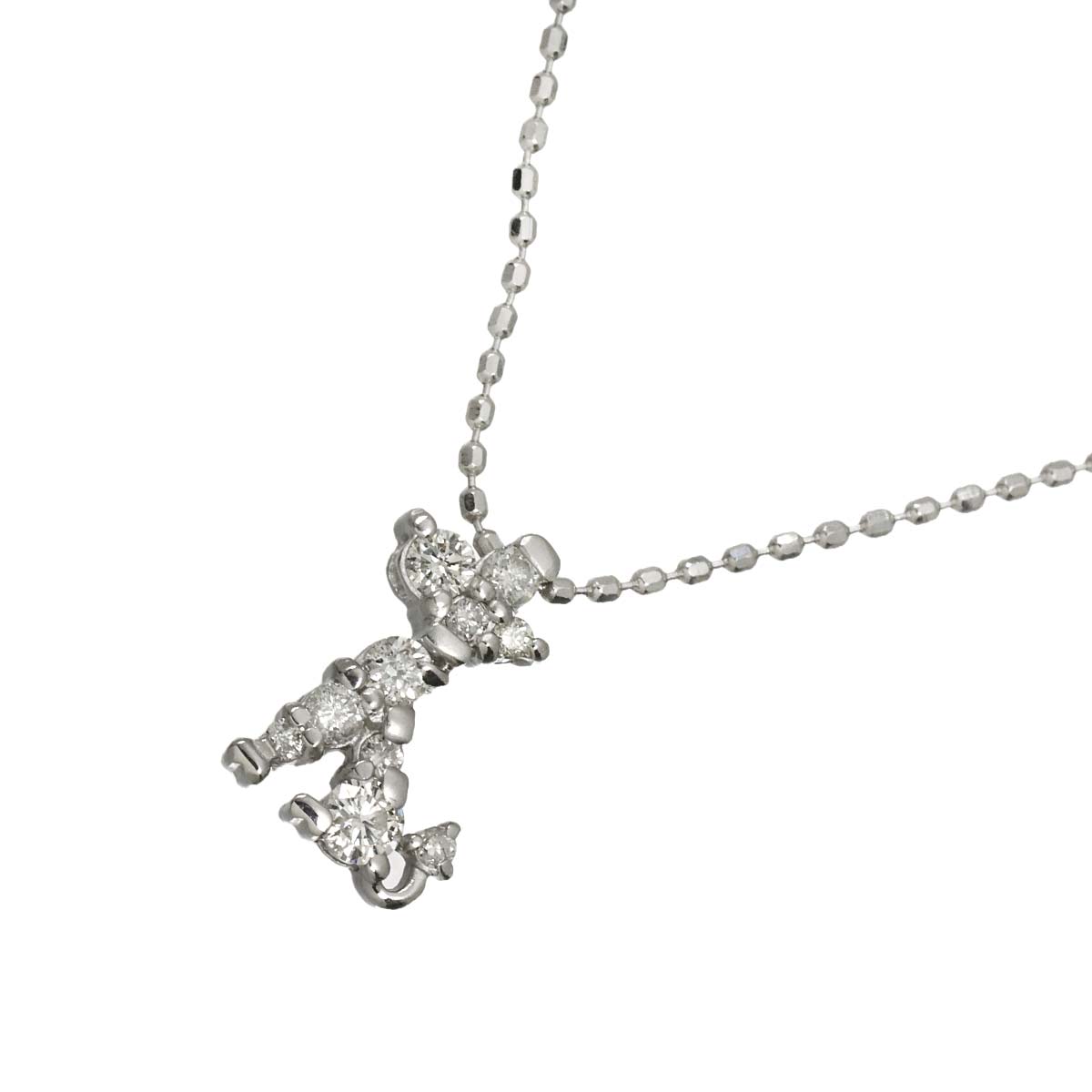 Diamond 0.18ct Necklace 18K WG White Gold 750