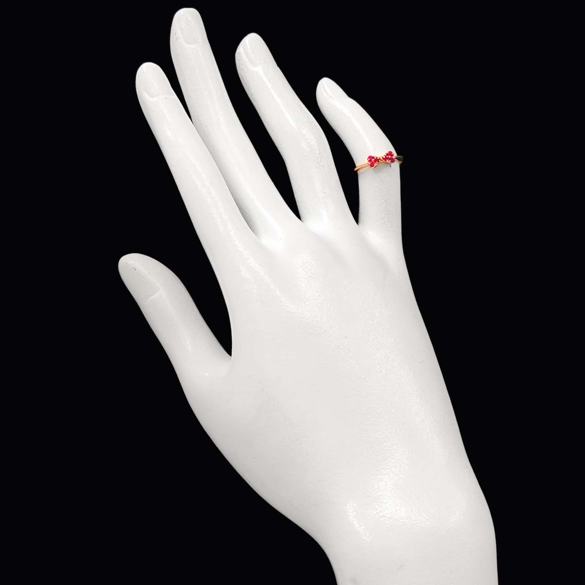 Ruby 0.09ct Ring 18K PG 750 Size2.5(US)