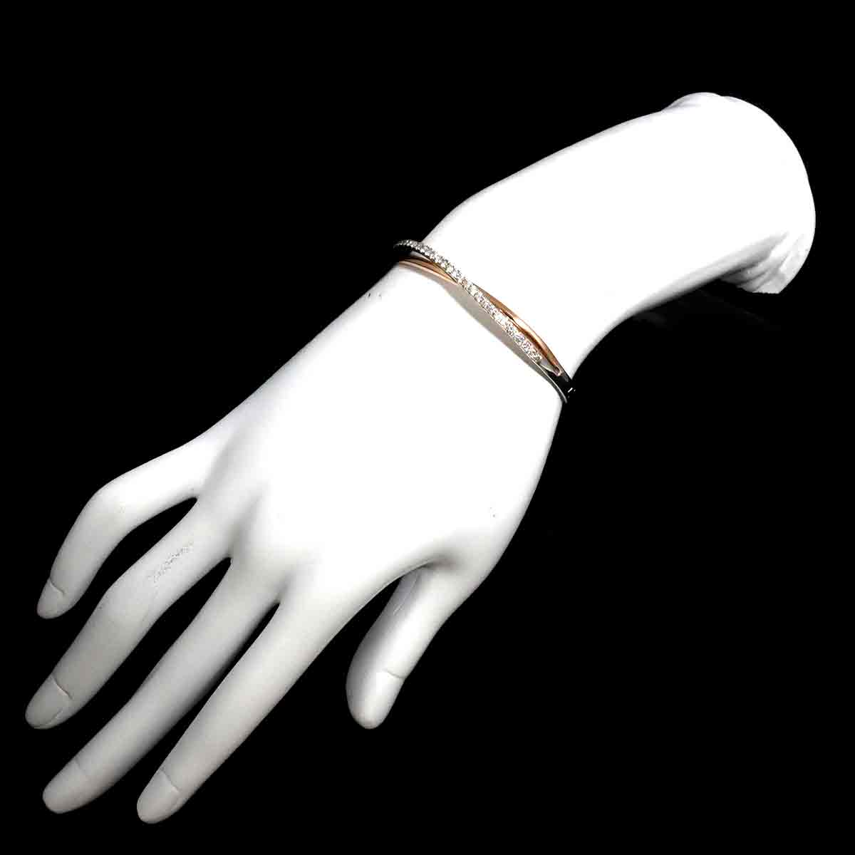 Diamond 1.00ct Bracelet 18K K18 WG PG White Pink Gold 750
