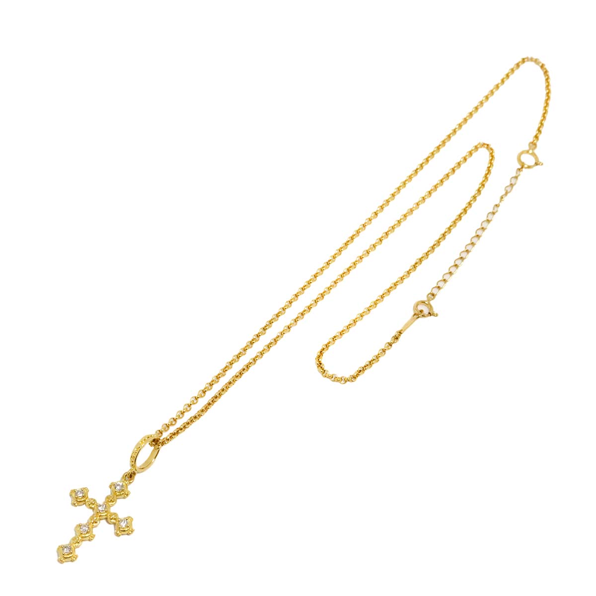 Diamond 0.22ct Necklace 18K YG Yellow Gold 750