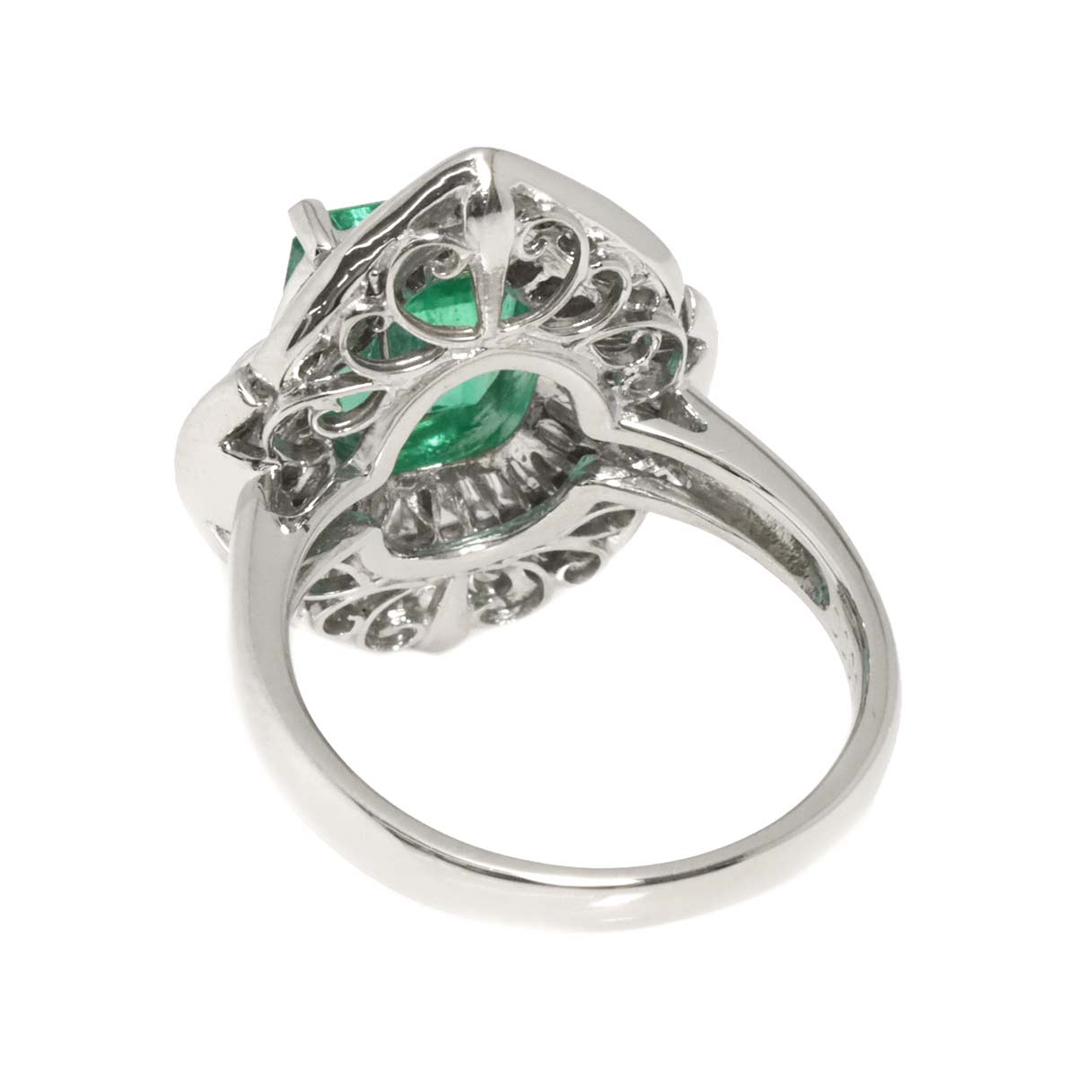Emerald 1.94ct Diamond 0.93ct Ring Pt Platinum size4.75-5(US)
