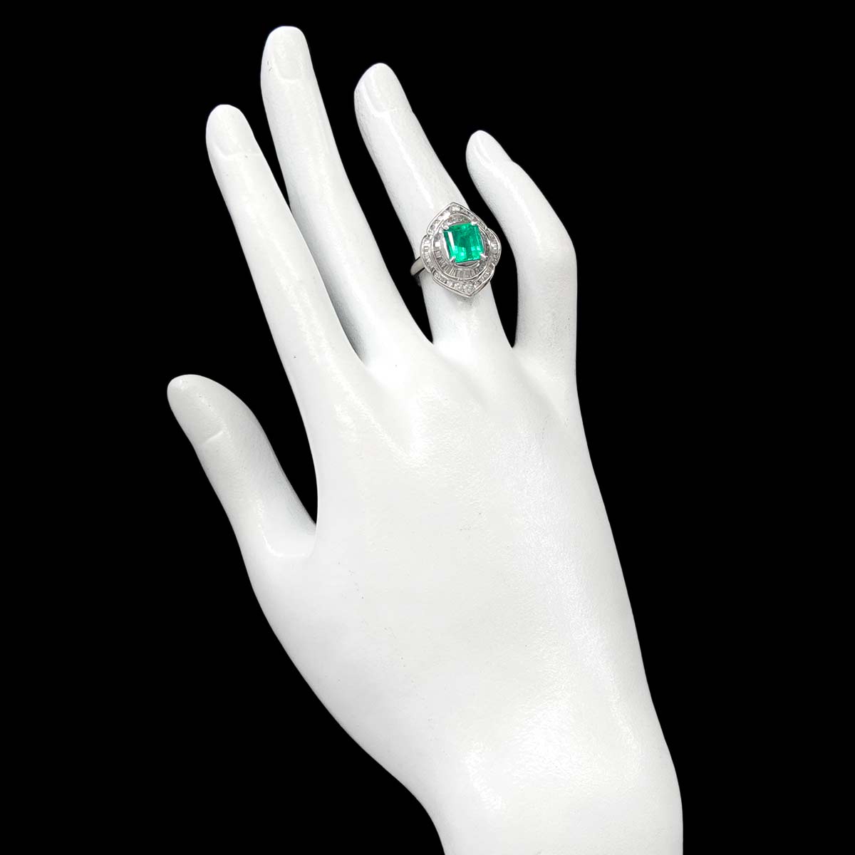 Emerald 1.94ct Diamond 0.93ct Ring Pt Platinum size4.75-5(US)