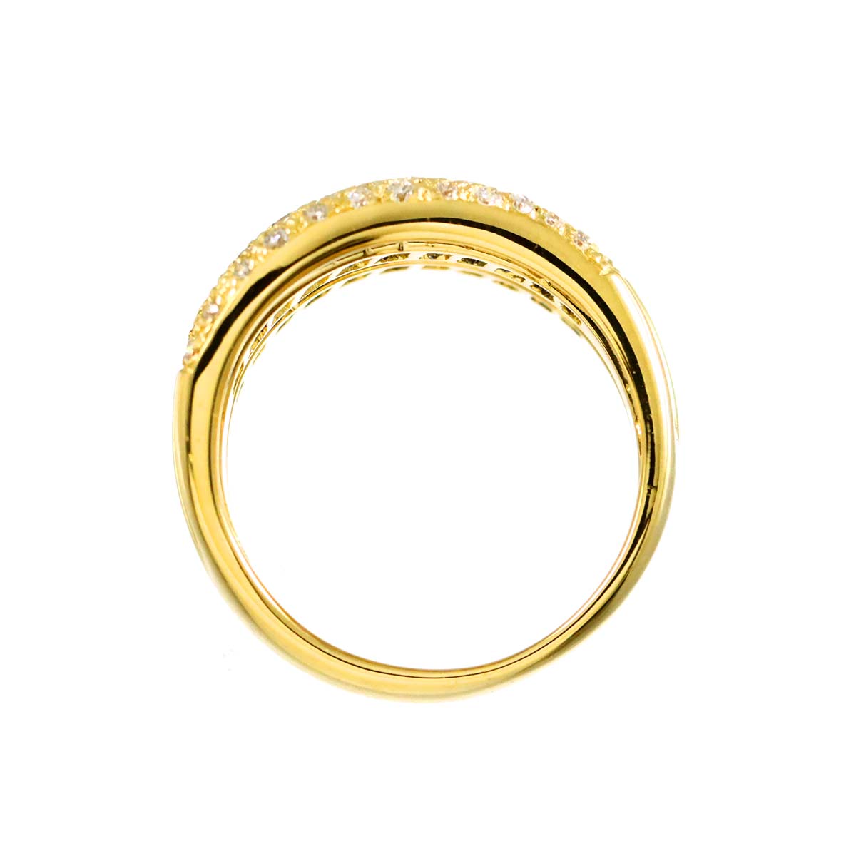 Sapphire 1.35ct Diamond 0.40ct Ring 18K YG Yellow Gold size4.5-4.75(US)