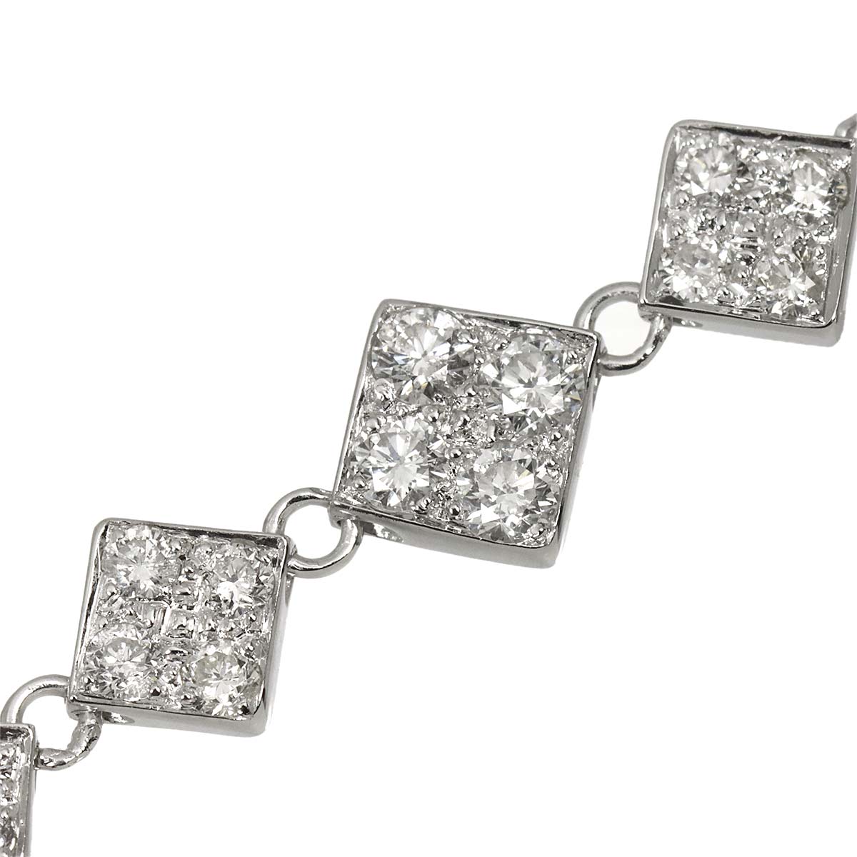 Diamond 1.00ct Bracelet 18K K18 WG White Gold 750