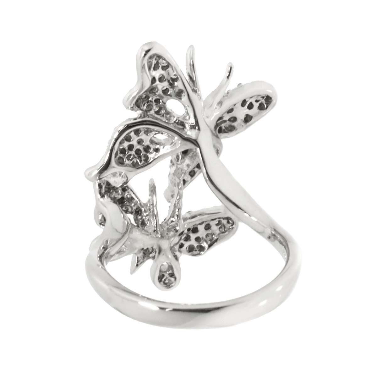 Diamond 0.63ct Ring 18K K18 WG White Gold size6(US)