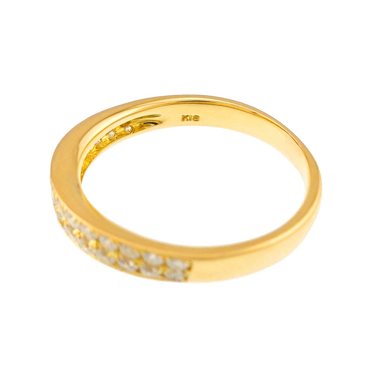 Diamond 0.60ct Ring 18K YG Yellow Gold 750 Size7.25(US)