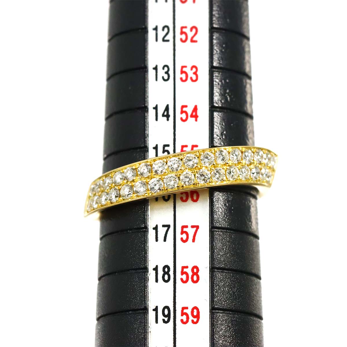 Diamond 0.60ct Ring 18K YG Yellow Gold 750 Size7.25(US)