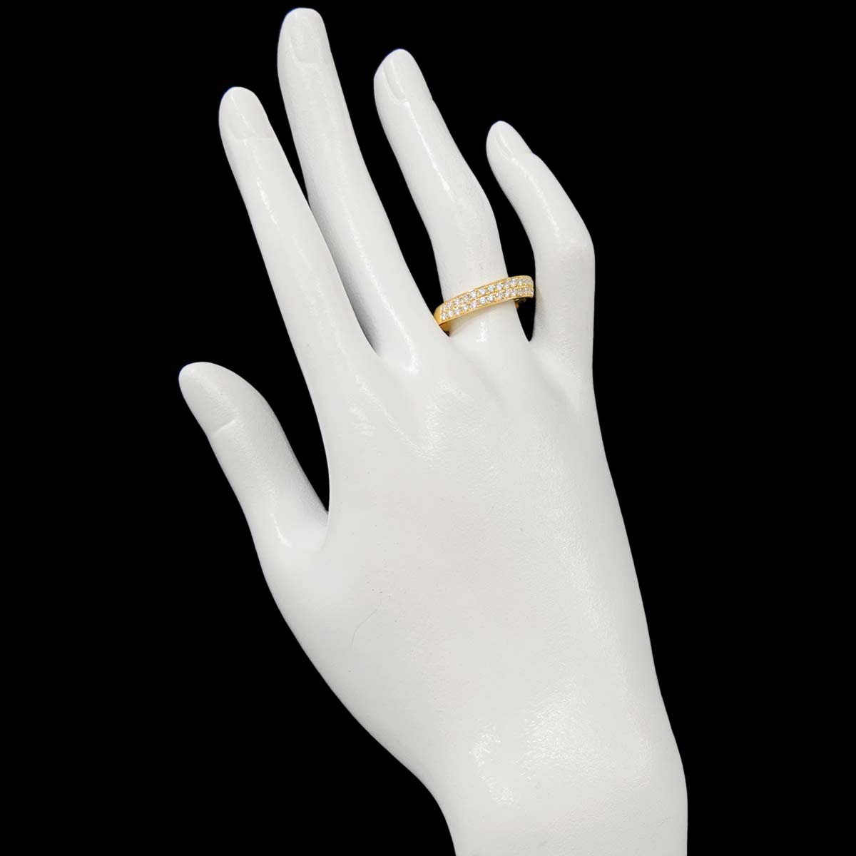 Diamond 0.60ct Ring 18K YG Yellow Gold 750 Size7.25(US)