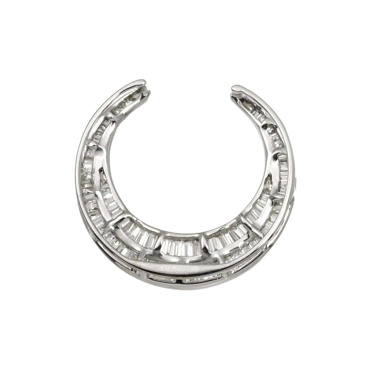 Diamond 0.72ct Pendant Top 18K K18 WG White Gold 750