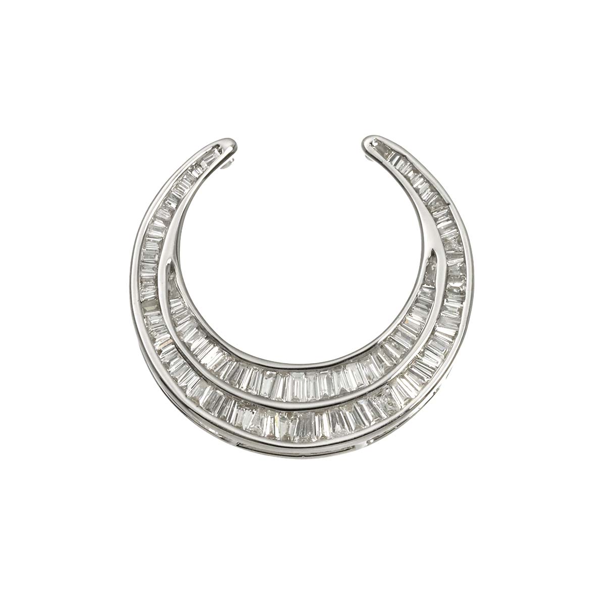 Diamond 0.72ct Pendant Top 18K K18 WG White Gold 750