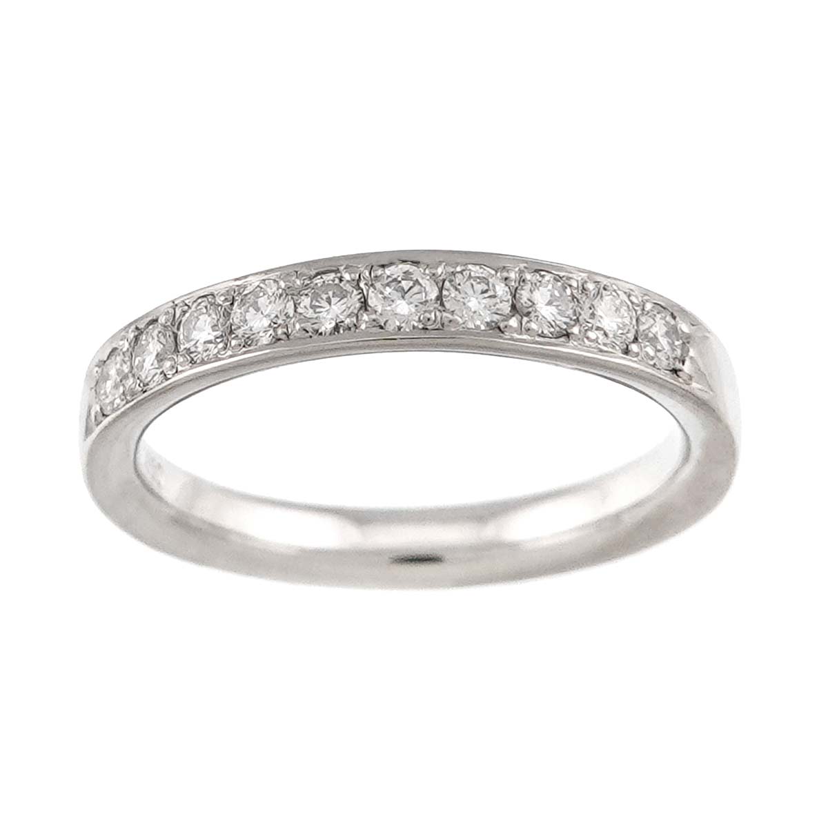 Half Diamond Ring Pt Platinum Size4.5(US)