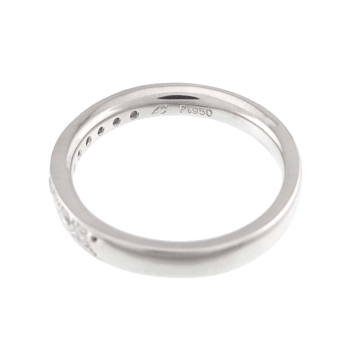 Half Diamond Ring Pt Platinum Size4.5(US)