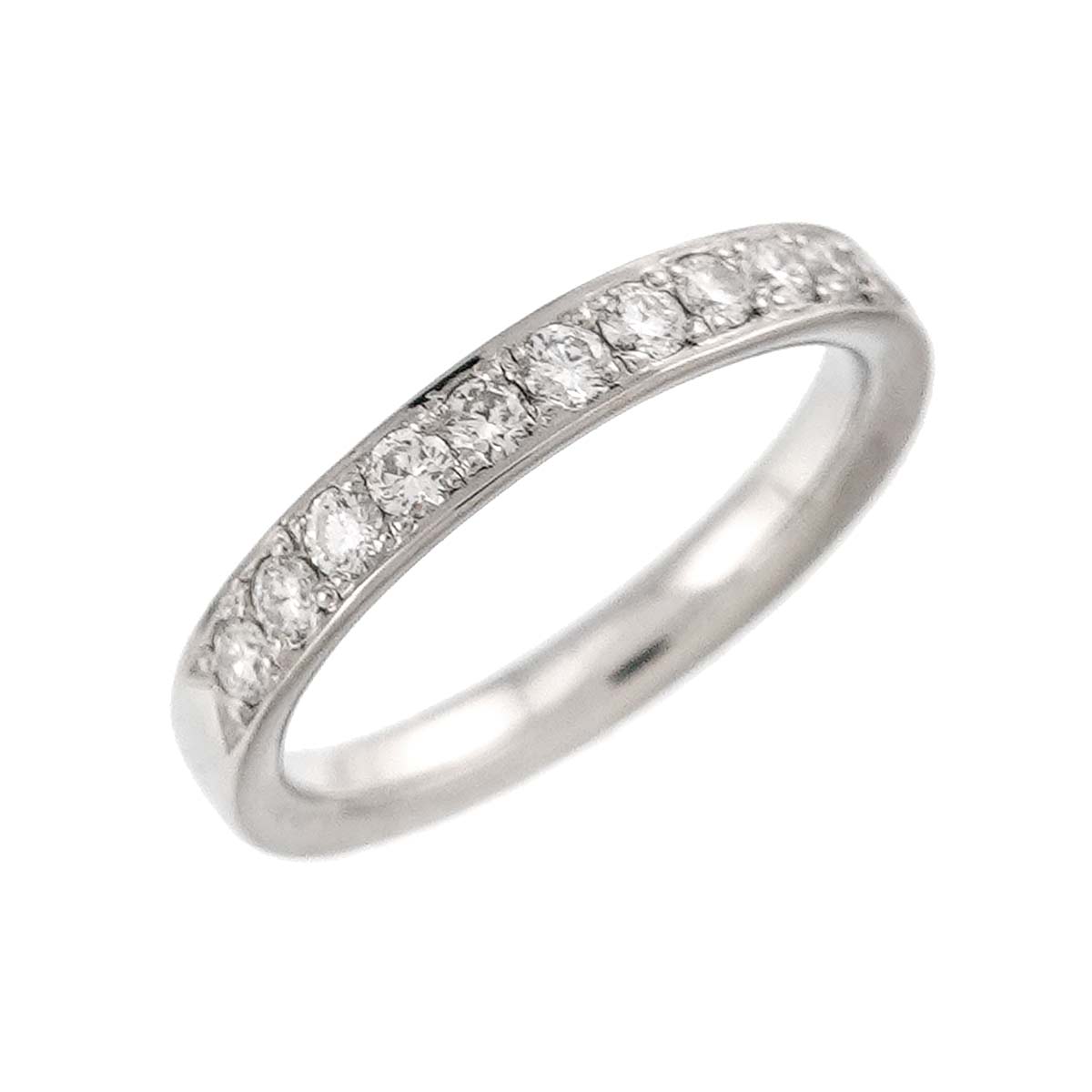 Half Diamond Ring Pt Platinum Size4.5(US)