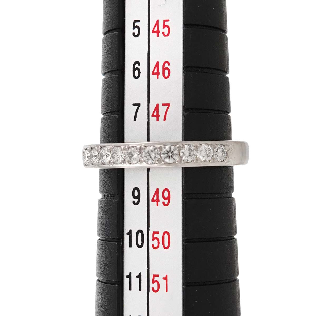 Half Diamond Ring Pt Platinum Size4.5(US)