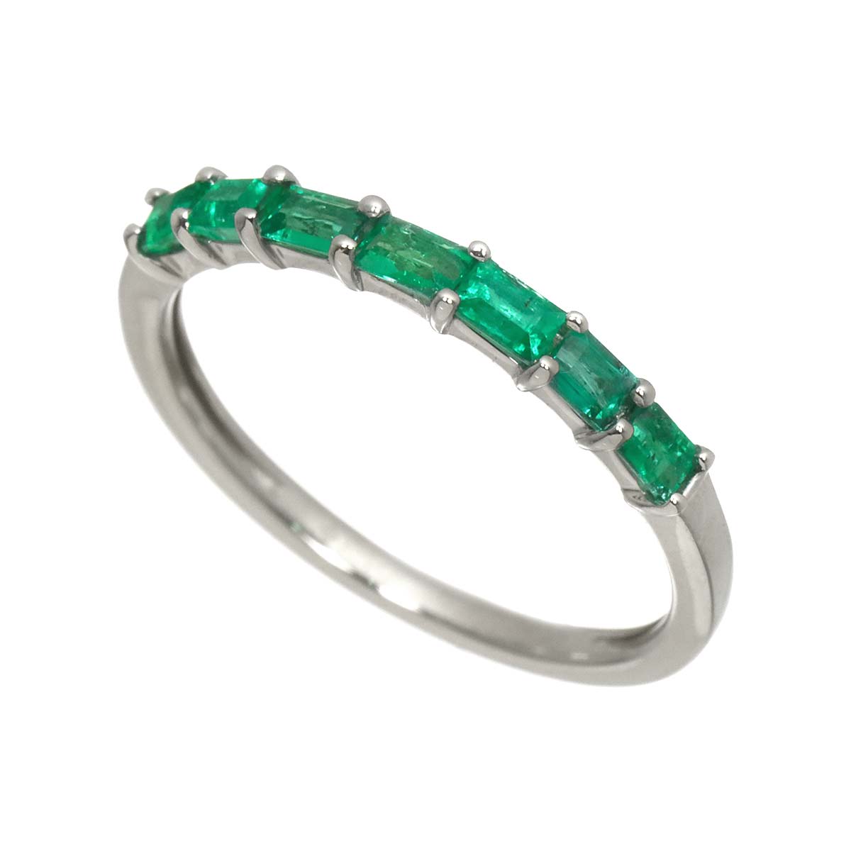 Emerald 0.30ct Ring Pt Platinum size6.25-6.5(US)