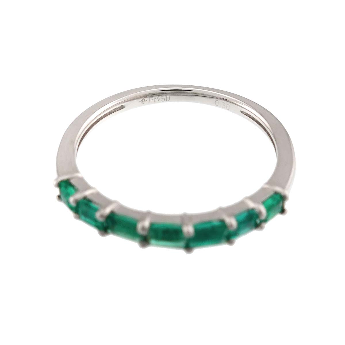 Emerald 0.30ct Ring Pt Platinum size6.25-6.5(US)