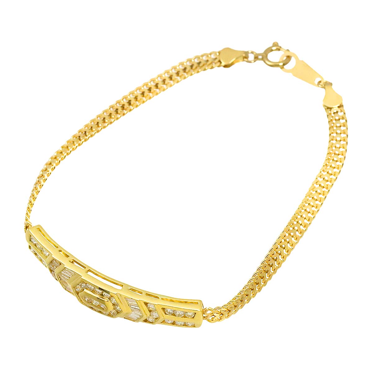 Diamond 0.95ct Bracelet K18 YG Yellow Gold 750