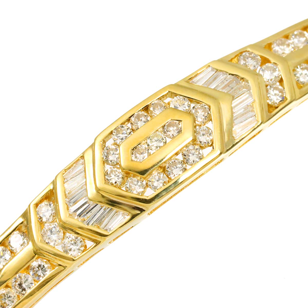 Diamond 0.95ct Bracelet K18 YG Yellow Gold 750
