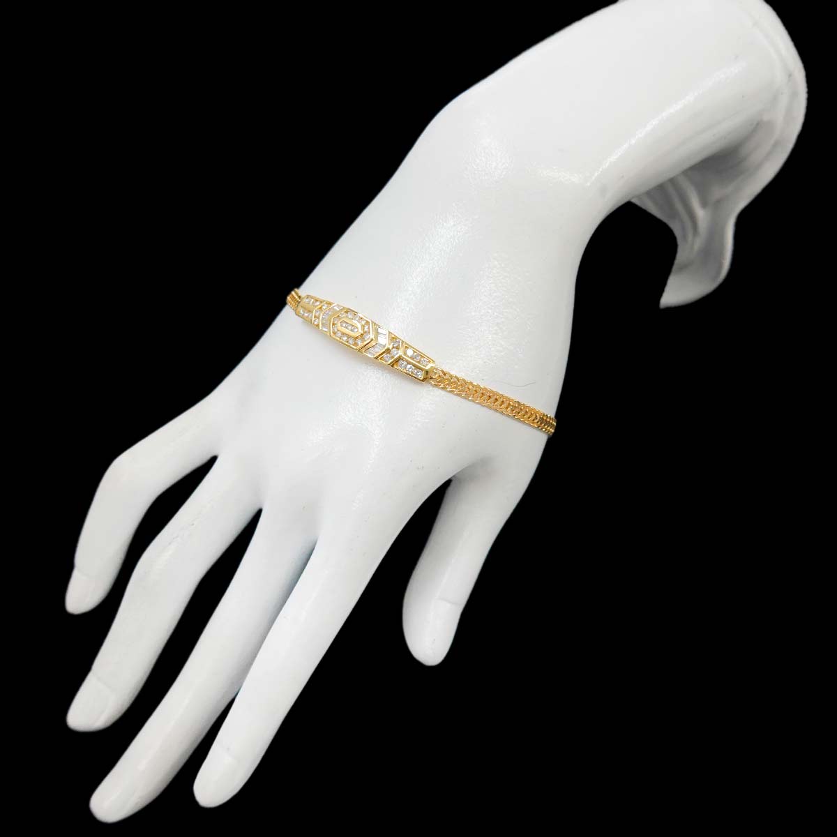 Diamond 0.95ct Bracelet K18 YG Yellow Gold 750