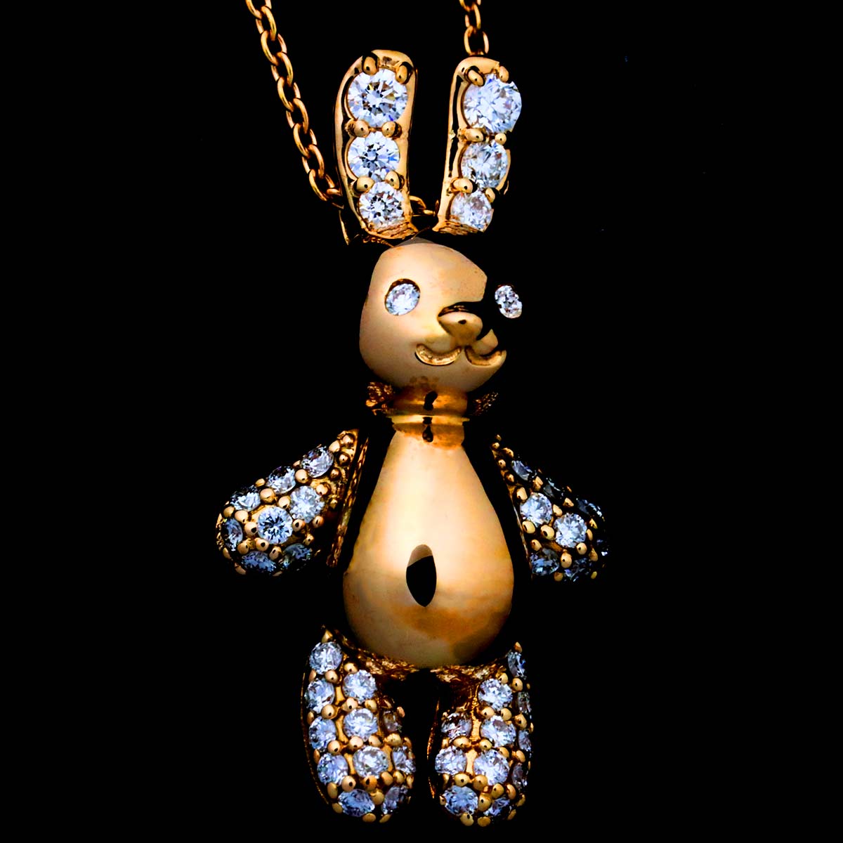 Diamond 0.25ct Necklace 18K PG 750